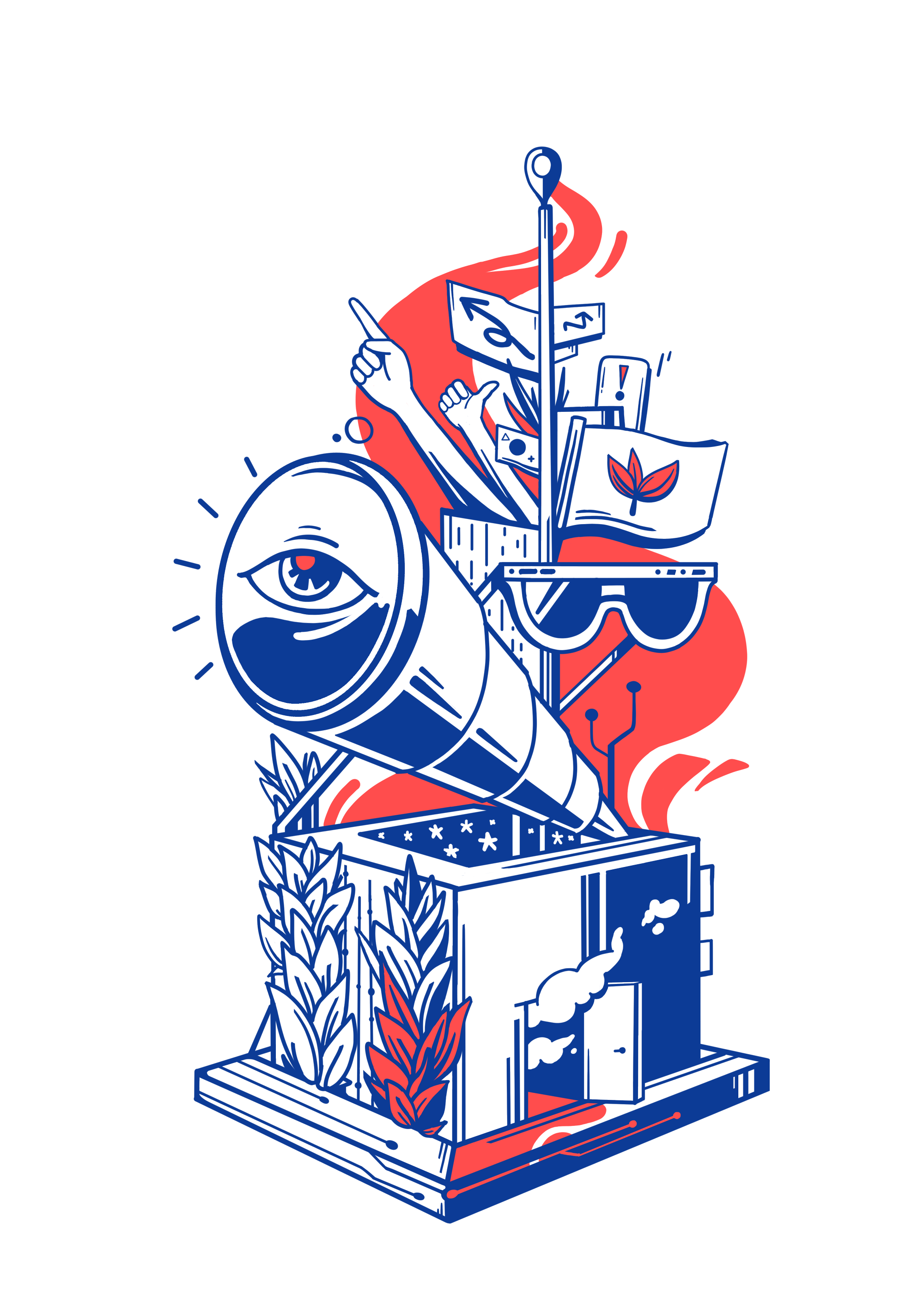 Diese Grafik zeigt eine Visualisierung des Begriffs Zukunft und seiner verschiedenen Aspekte